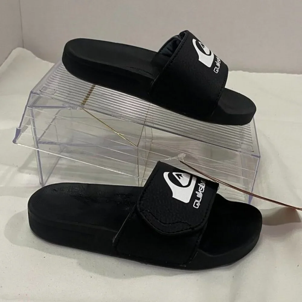 Quiksilver Sunset Slide Adjust Black Sandals Youth 12 / EU 29
